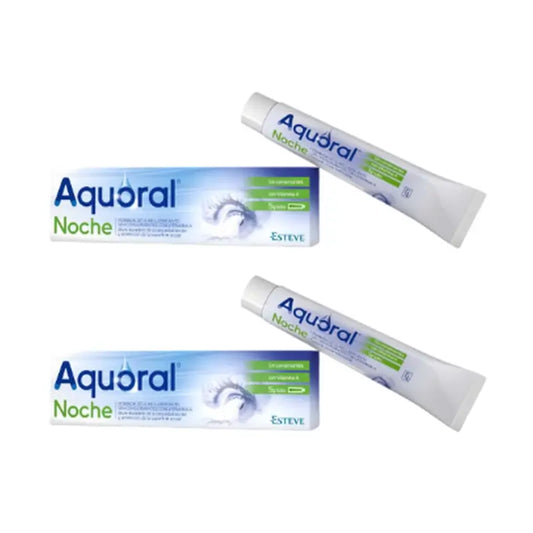 Aquoral Night Pack Unguento oculare lubrificante, 2 x 5 Gr