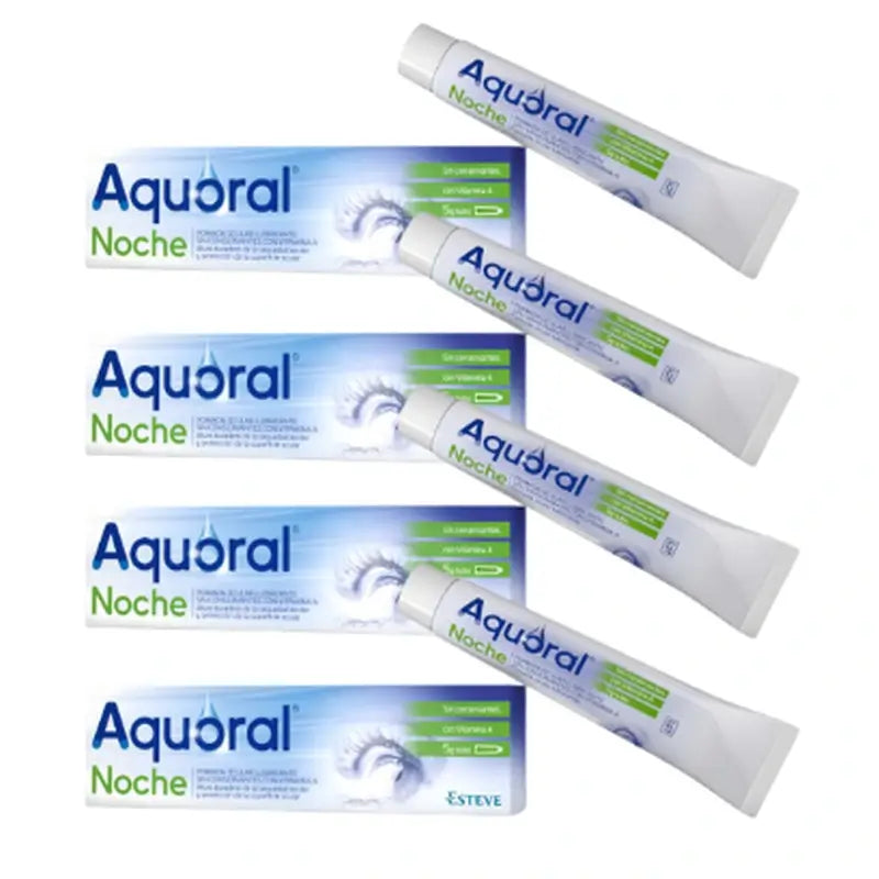 Aquoral Night Pack Unguento oculare lubrificante, 4 x 5 Gr