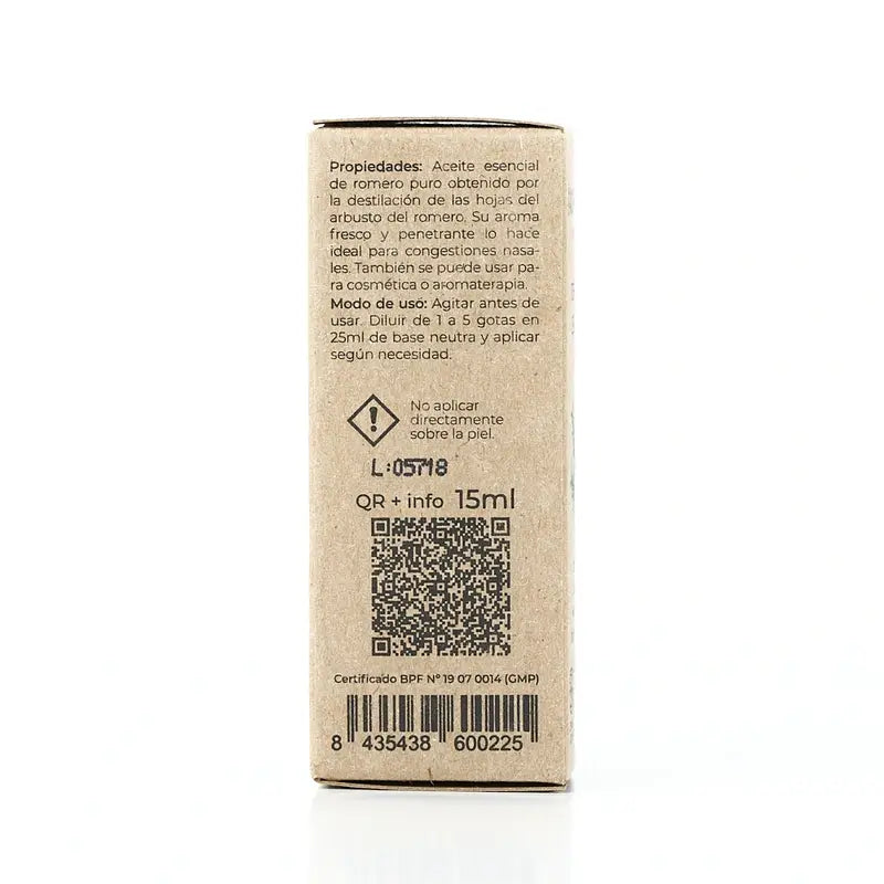 Olio essenziale di Arganour Olio essenziale di rosmarino, 15 Ml