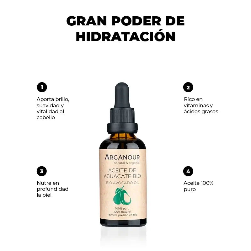 Olio vegetale di Arganour Olio di Avocado, 50 Ml
