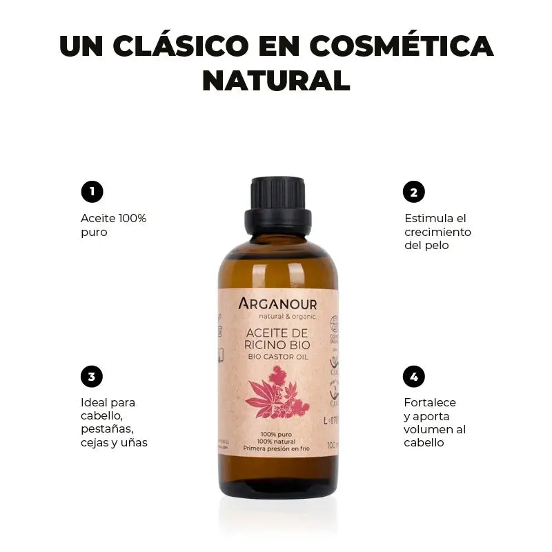 Olio vegetale di Arganour Olio di ricino, 100 Ml