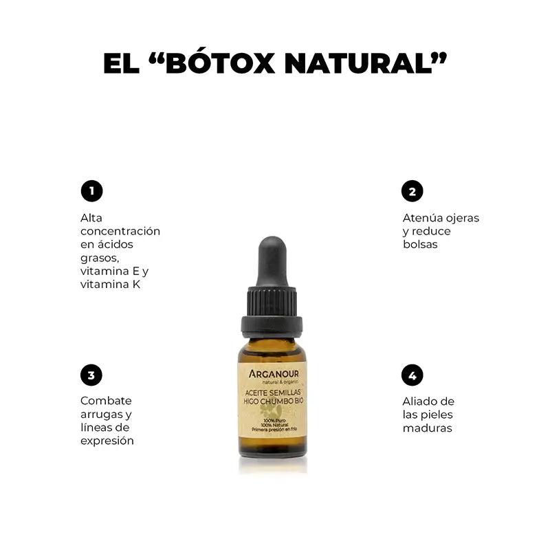 Olio vegetale di Arganour Olio di semi di fico d'India, 15 Ml