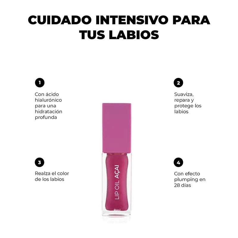 Arganour Olio per labbra viso Açai, 8 Ml