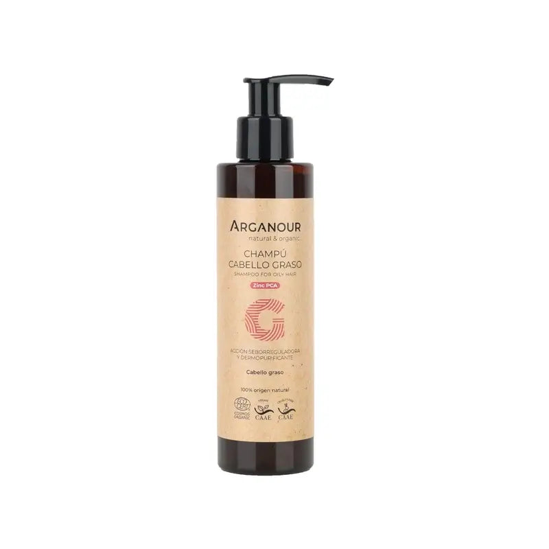 Arganour Shampoo Capillare Capelli Grassi Senza Solfati, 200 Ml