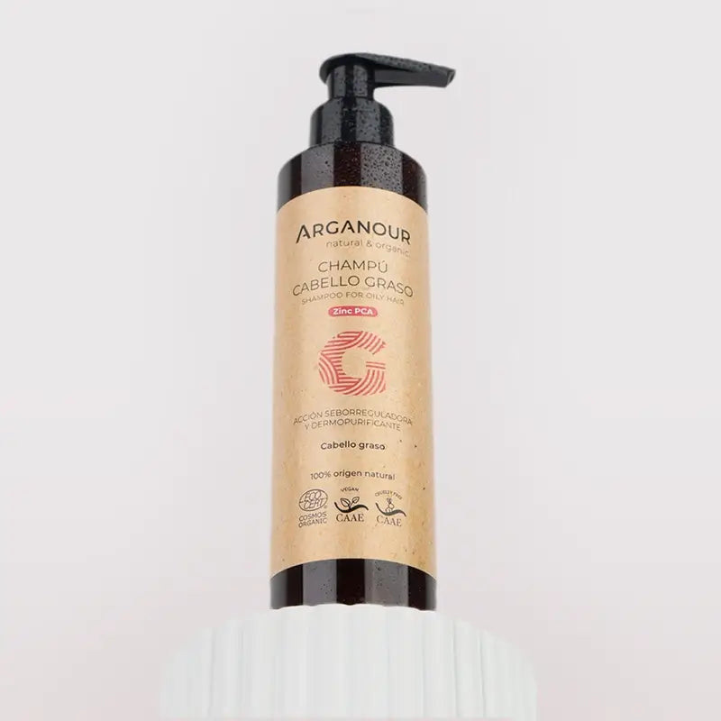 Arganour Shampoo Capillare Capelli Grassi Senza Solfati, 200 Ml