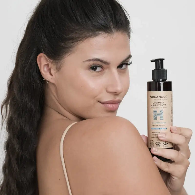 Arganour Shampoo idratante capillare senza solfati, 200 Ml