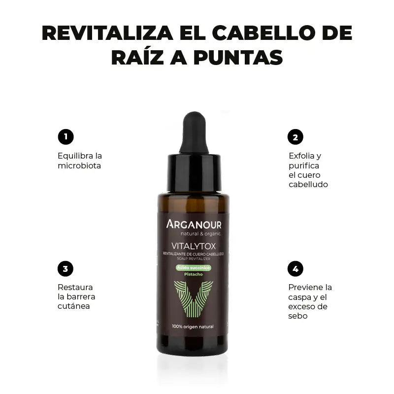 Arganour Hair Vitalytox - Rivitalizzante del cuoio capelluto, 50 ml