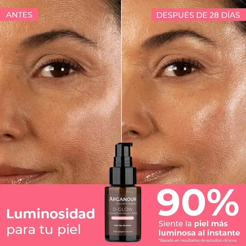 Arganour D-Glow - Crema viso illuminante, 30 Ml