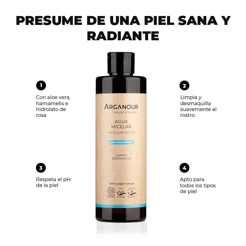 Acqua micellare viso Arganour, 250 Ml