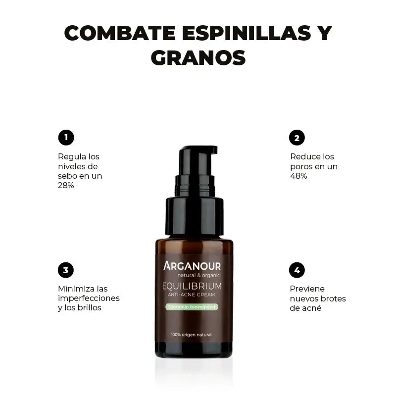 Arganour Crema Viso Equilibrium Anti-Acne, 50 Ml