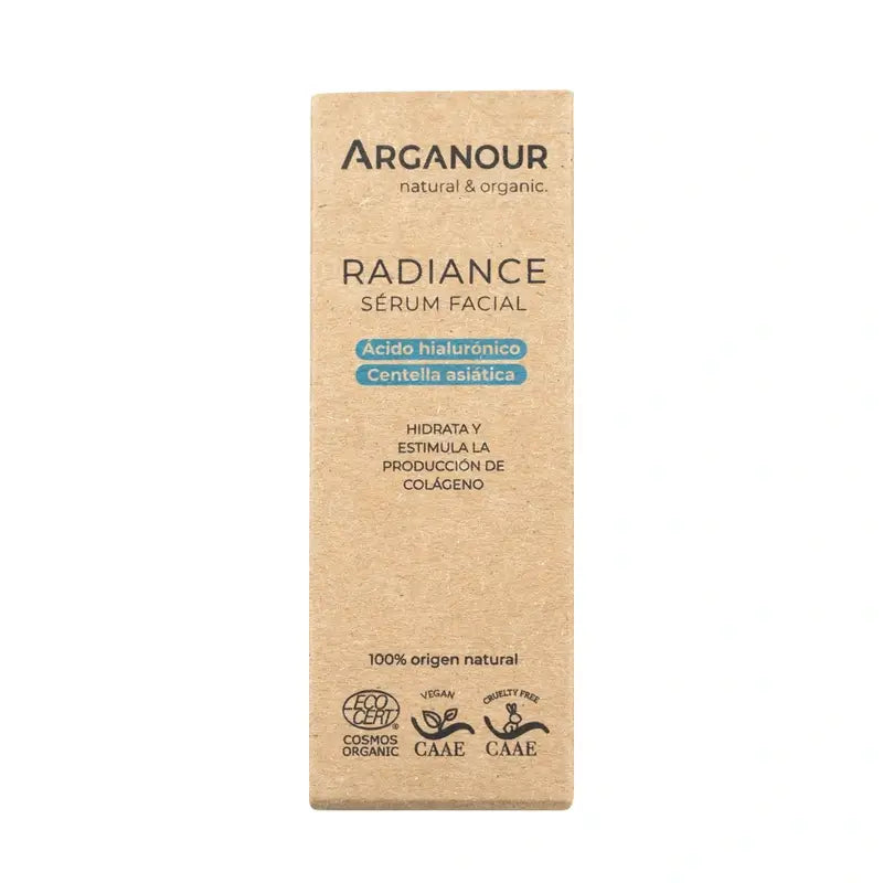 Arganour Siero Viso Radioso Acido Ialuronico e Centella Asiatica, 30 Ml