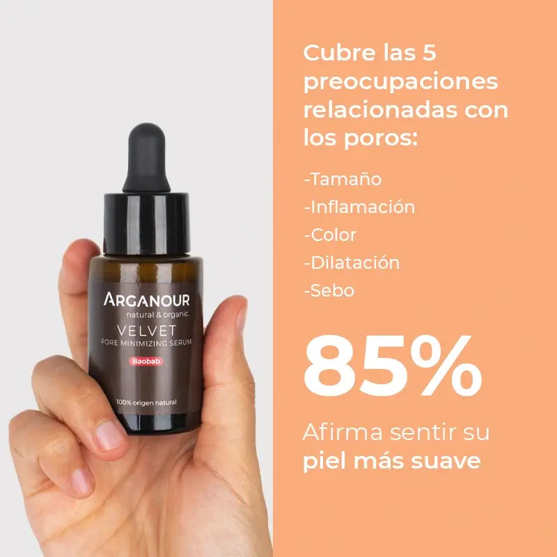 Arganour Siero Viso Velluto Minimizzante Pori, 30 Ml