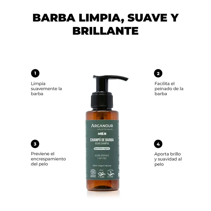 Arganour Shampoo barba uomo, 100 Ml