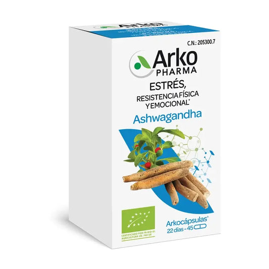Arkopharma Arkocápsulas Ashwagandha Bio, 45 Capsule