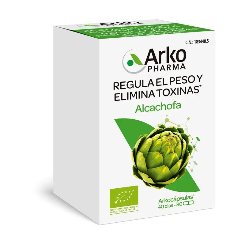 Arkopharma Arkocápsulas Carciofo Bio, 80 Capsule
