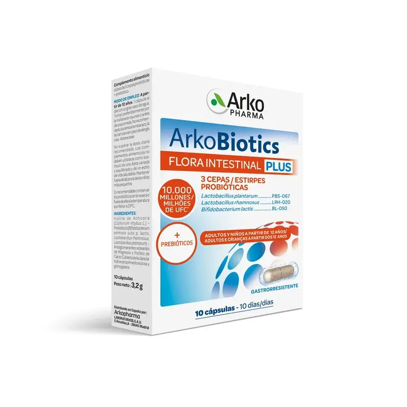 Arkopharma Arkobiotics Flora intestinale Plus, 10 capsule