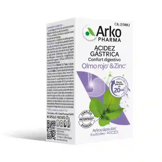 Arkopharma Arkocápsulas Bruciore di stomaco, 40 capsule