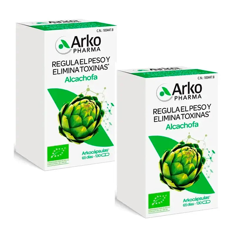 Arkopharma Arkocápsulas Carciofo Bio, 2X130 Capsule