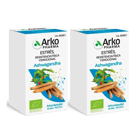 Arkopharma Arkocápsulas Ashwagandha Bio, 2X45 Capsule