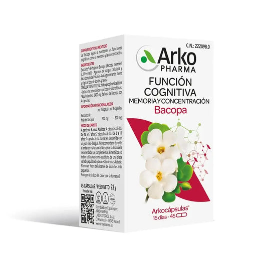 Arkopharma Arkocápsulas Bacopa, 45 capsule