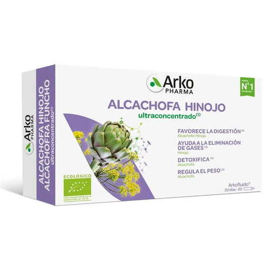 Arkopharma Arkofluido Carciofo Finocchio Ultra Concentrato, 20 fiale