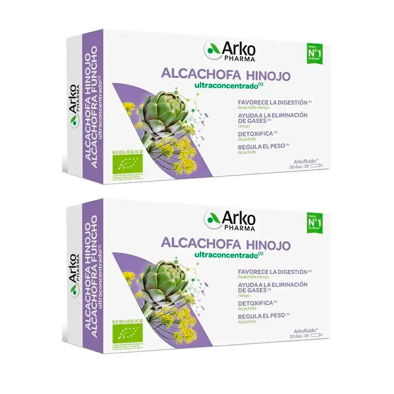 Arkopharma Arkofluido Carciofo - Finocchio Ultraconcentrato, 2X20 fiale