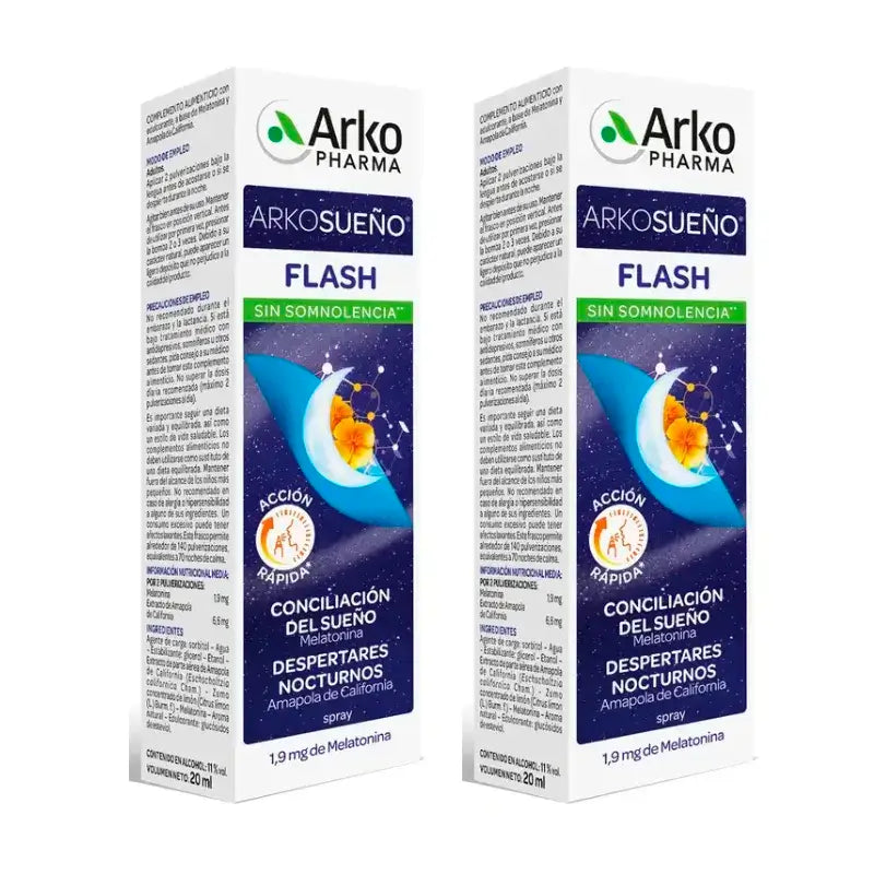 Arkopharma Arkosueño Flash Spray Sublinguale, 2X20Ml