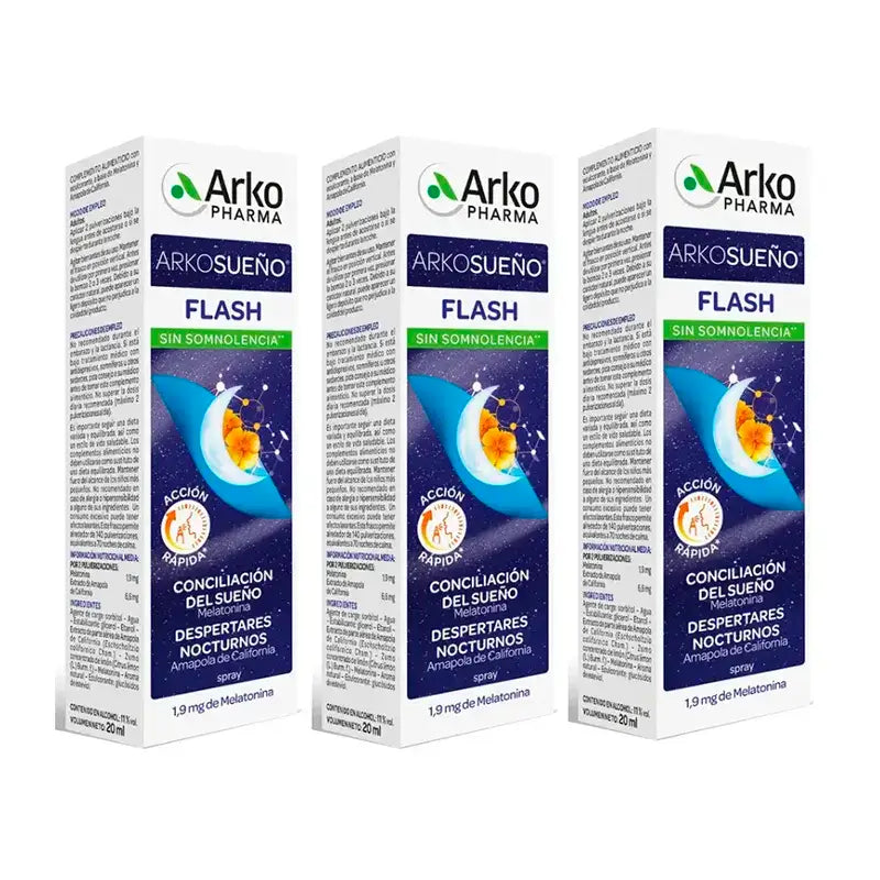 Arkopharma Arkosueño Flash Spray Sublinguale, 3X20Ml