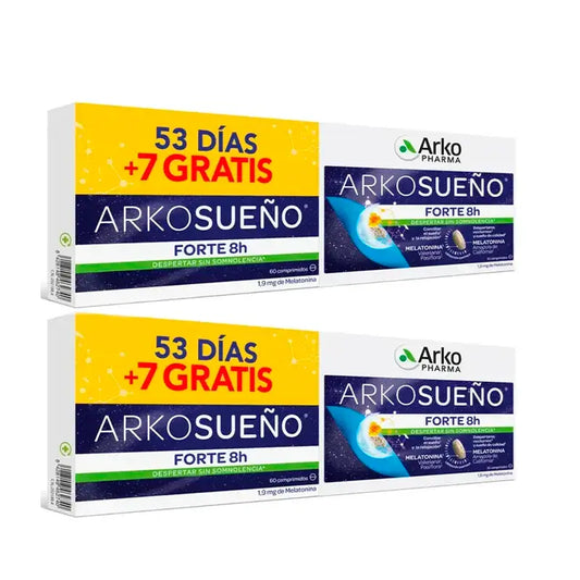 Arkopharma Arkosueño Forte 8H Bicapa, 2X60 Tablets