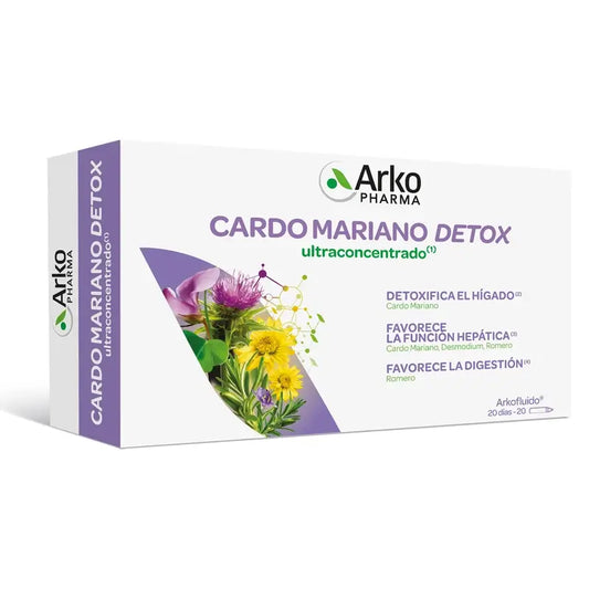 Arkopharma Arkofluido Cardo Mariano Detox, 20 fiale