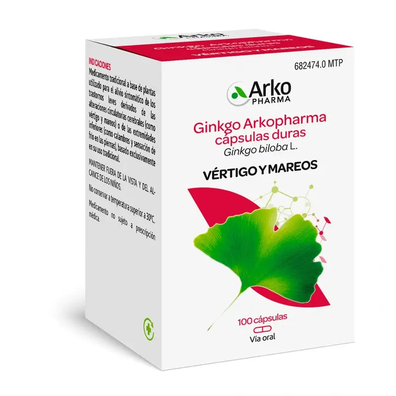 Arkopharma Arkocápsulas Ginkgo Biloba, 100 capsule