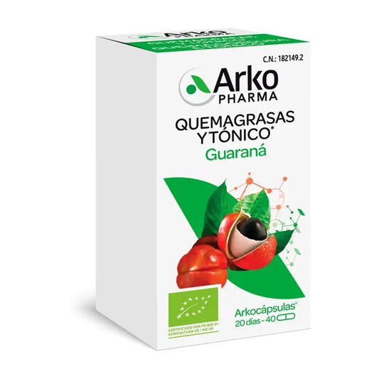 Arkopharma Arkocápsulas Guaraná Bio, 40 capsule