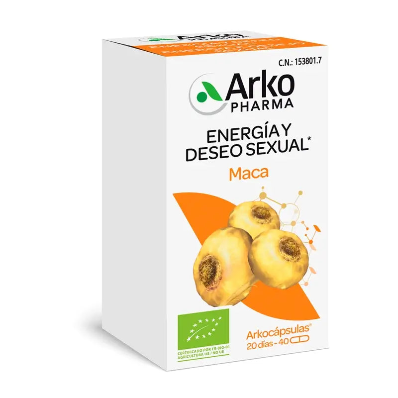 Arkopharma Arkocápsulas Maca Bio, 40 capsule