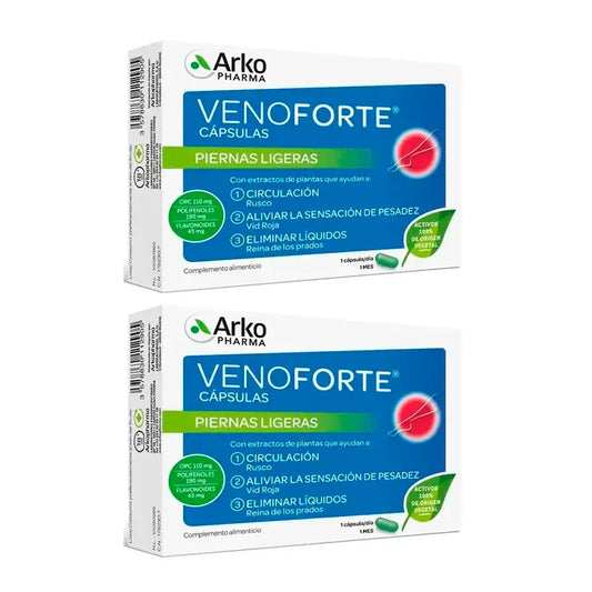 Arkopharma Venoforte, Confezione 2 x 30 Capsule