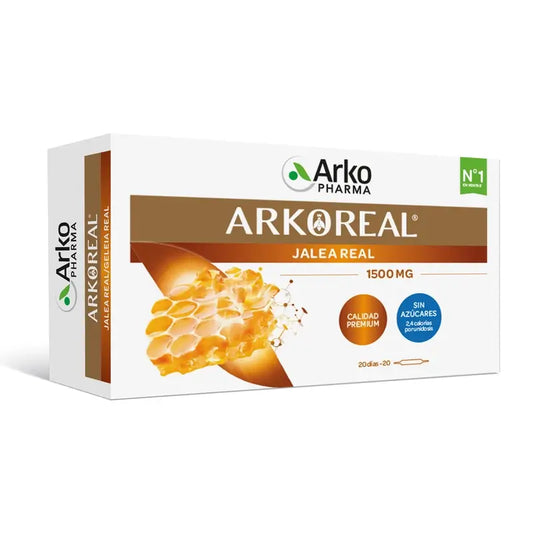 Arkopharma Arkoreal Pappa Reale Fresca, 1500 mg, Senza Zucchero, 20 fiale