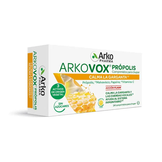 Arkopharma Arkovox Propoli Vitamina C gusto Miele-Lemon, 24 compresse