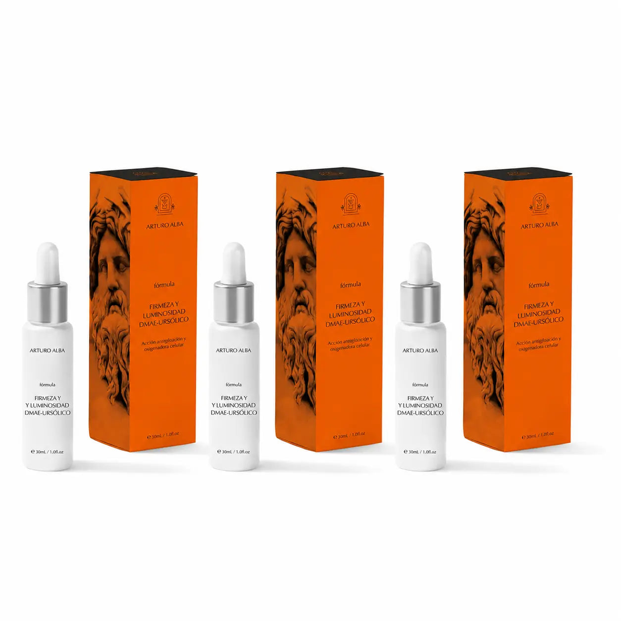 Arturo Alba Formula Sodezza e Luminosità DMAE-Ursolico 30 ml, confezione da 3