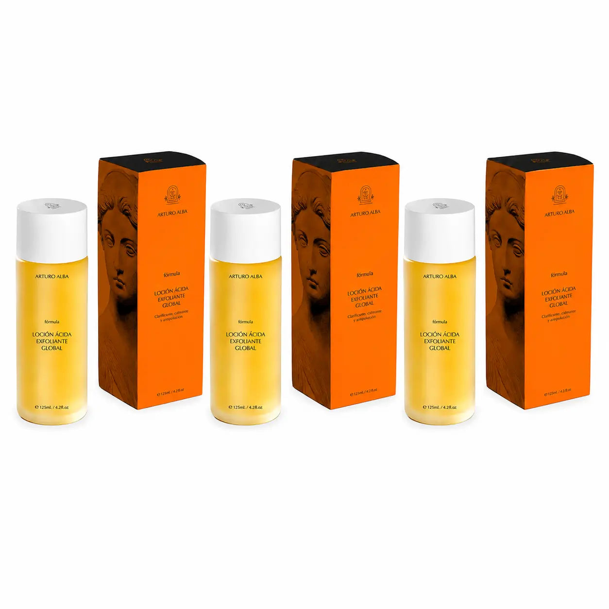 Arturo Alba Formula Lozione Esfoliante Acida Globale 125 ml, confezione da 3