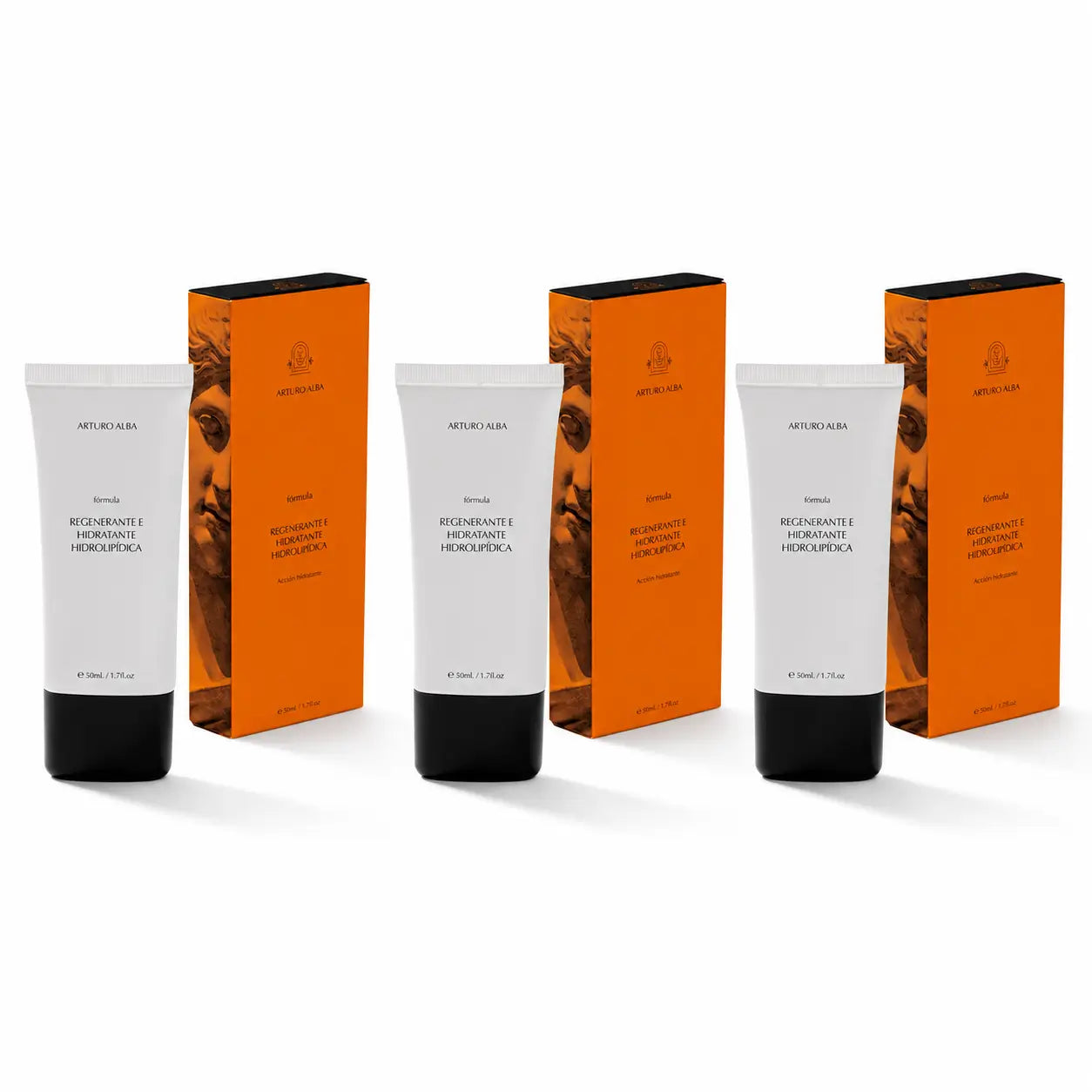 Arturo Alba Formula rigenerante e idratante idrolipidica 50 ml, confezione da 3