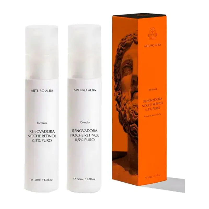 Arturo Alba Retinolo Formula Rinnovatrice Notte 0,5% Puro, 2 x 50 Ml