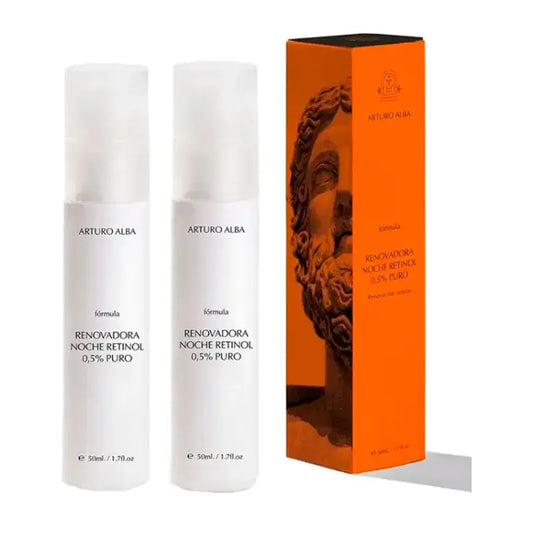 Arturo Alba Retinolo Formula Rinnovatrice Notte 0,5% Puro, 2 x 50 Ml