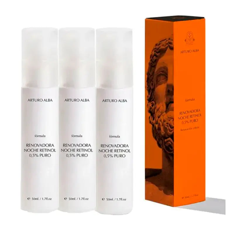 Arturo Alba Retinolo Formula Rinnovatrice Notte 0,5% Puro, 3 x 50 Ml