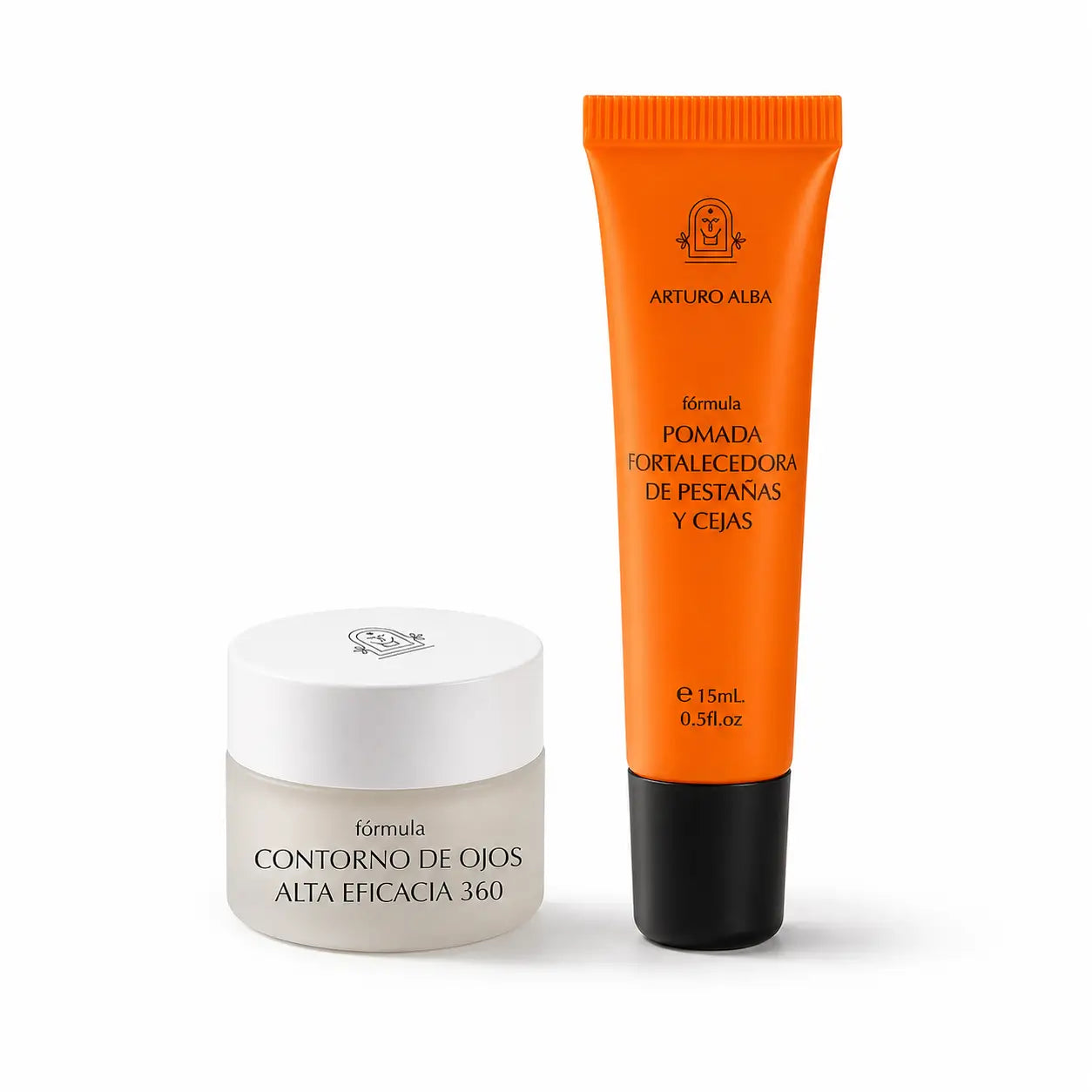 Arturo Alba Unguento rinforzante per ciglia e sopracciglia, 15 ml + Contorno occhi ad alta efficienza 360, 15 ml confezione da 2