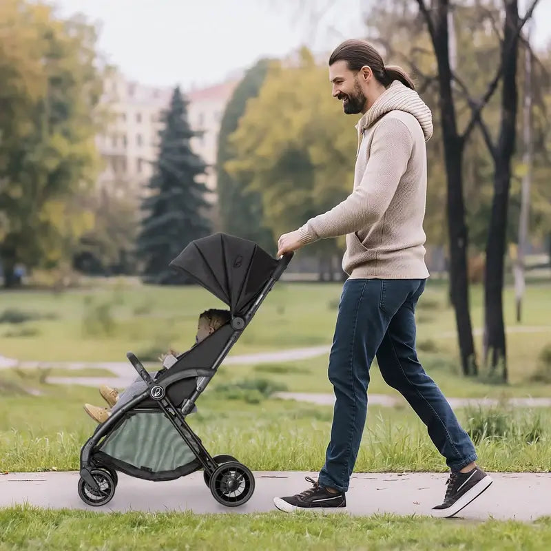 Passeggino Asalvo Plis Plas Nero con telaio nero