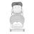 Seggiolone Asalvo con ruote Bunny Grigio