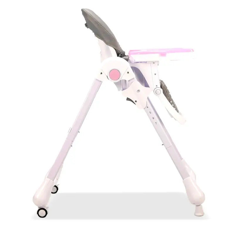Seggiolone Asalvo rosa coniglietto con ruote