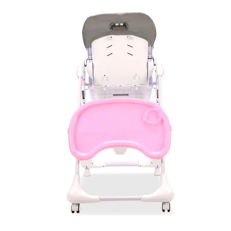 Seggiolone Asalvo rosa coniglietto con ruote