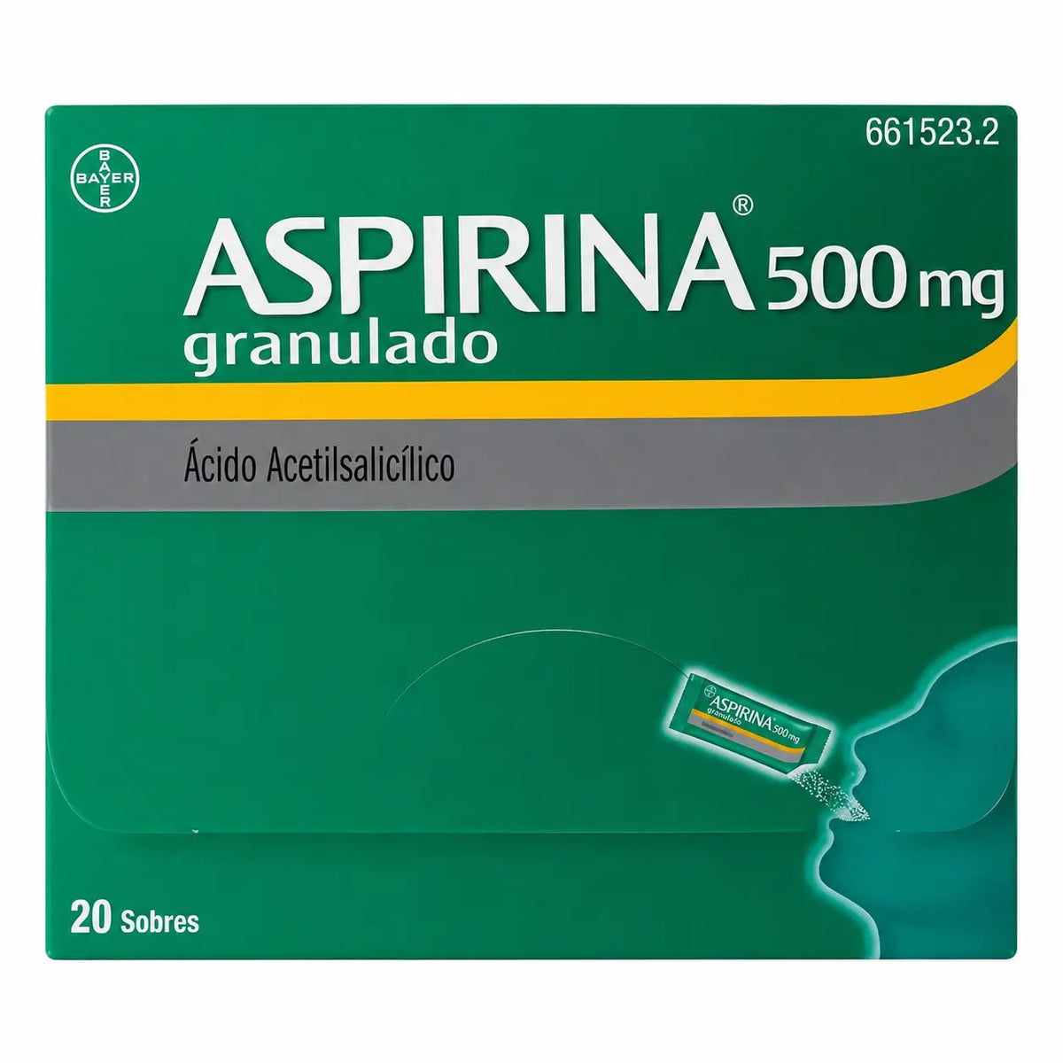 Aspirina 500 mg granuli orali, 20 bustine