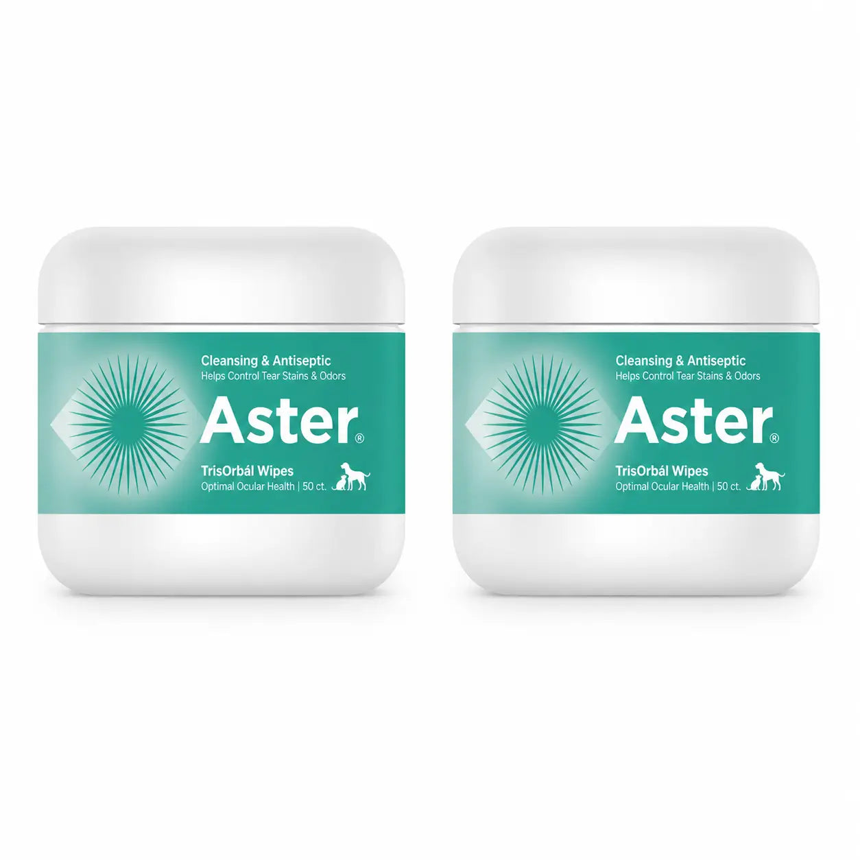 Aster Vetnova Aster Trisoftal Salviette, 50 Salviette , confezione da 2
