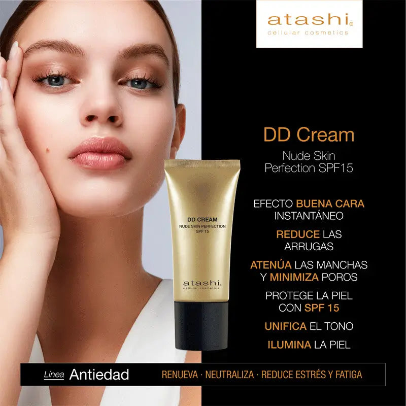 Atashi Dd Crema Idratante Con Colore Spf 15 - Tonalità Bronzo Intenso
